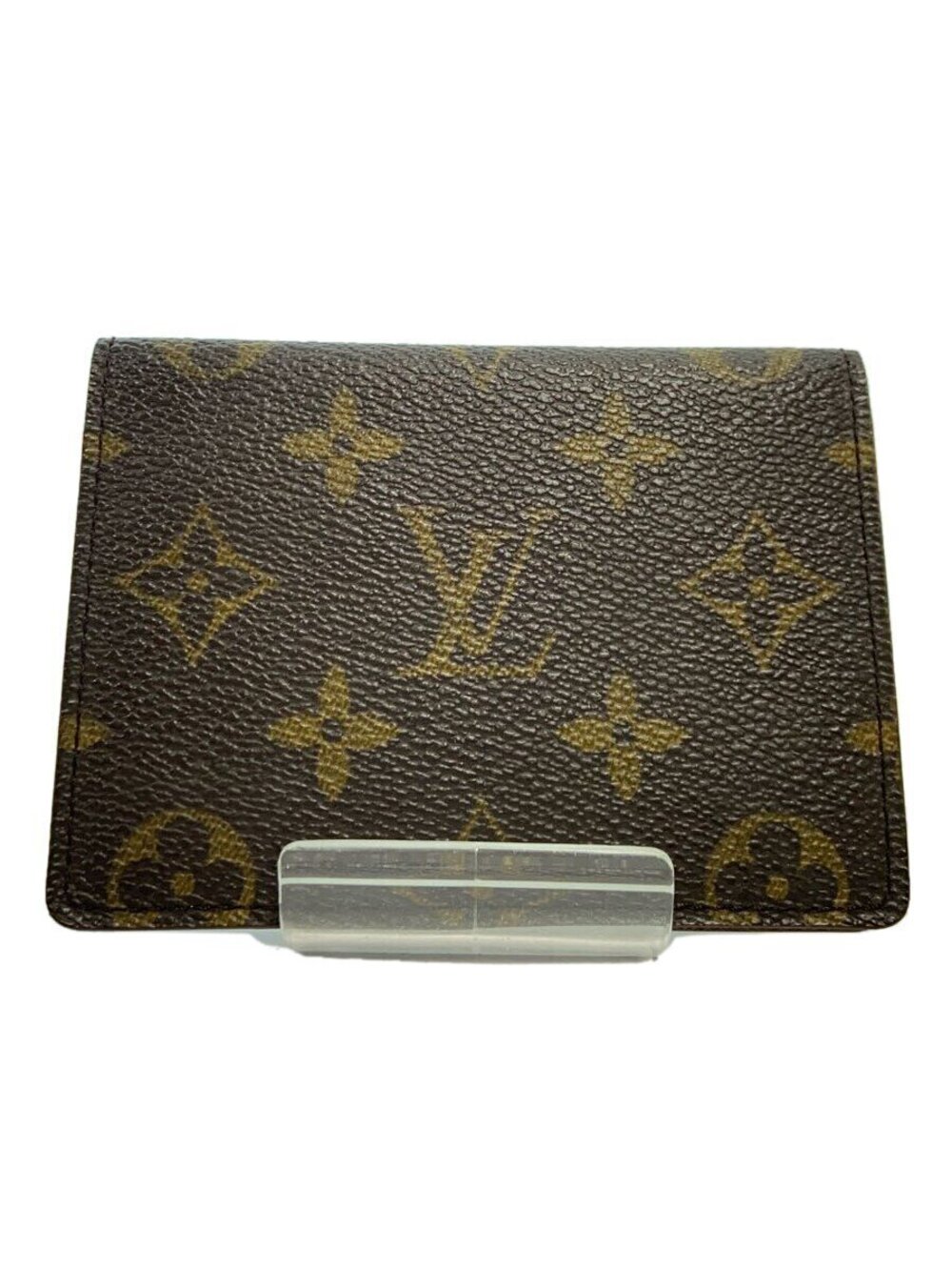LOUIS VUITTON Porte Wallet Cartes Vertical Monogram Canvas Brown
